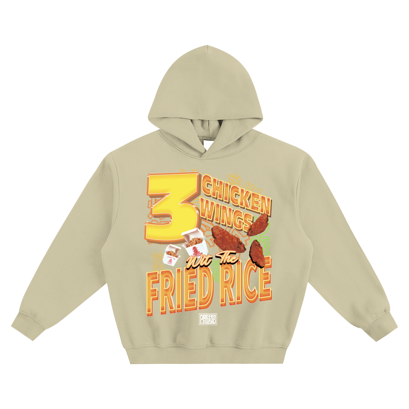 Lew,Sid,Fried,Rice,Graphic,Text,Hoodie