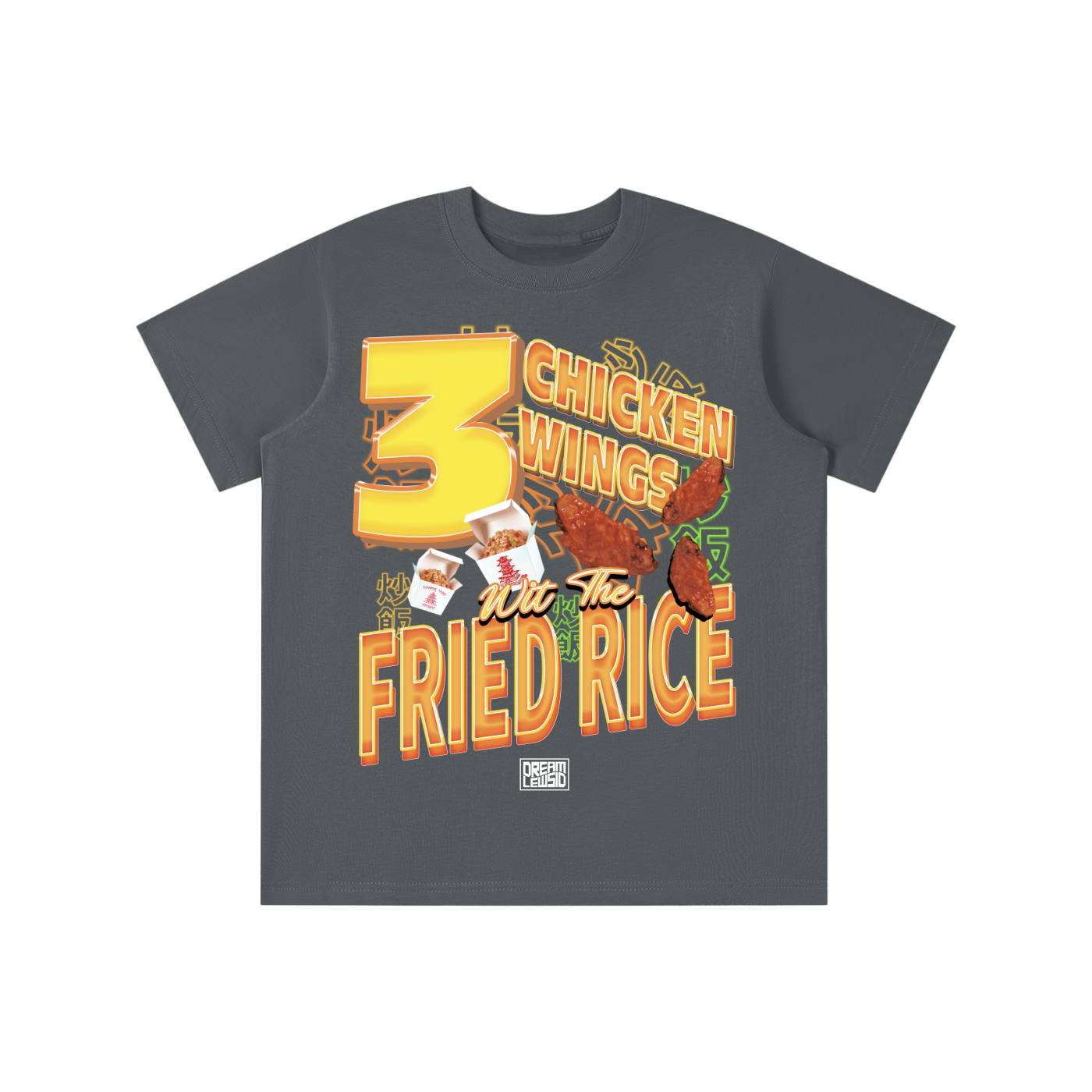 Lew,Sid,Fried,Rice,Kids,Graphic,Tee,Shirt